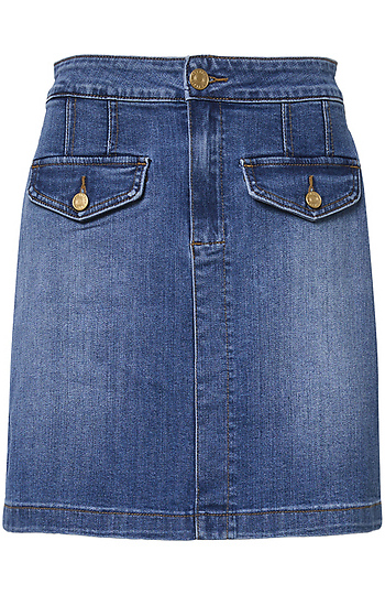 KUT from the Kloth Short Denim Skirt Slide 1