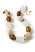 Earth-tone stone necklace
