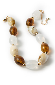 Earth-tone stone necklace Slide 1