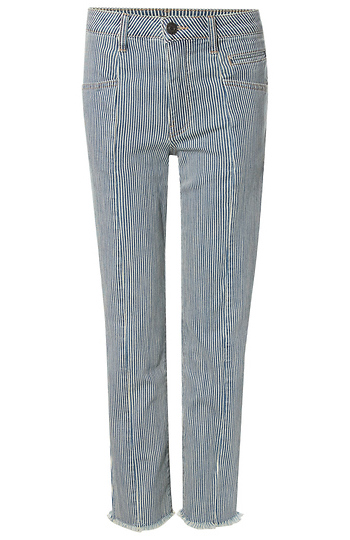 KUT fron the Kloth High Rise Stripe Denim Slide 1