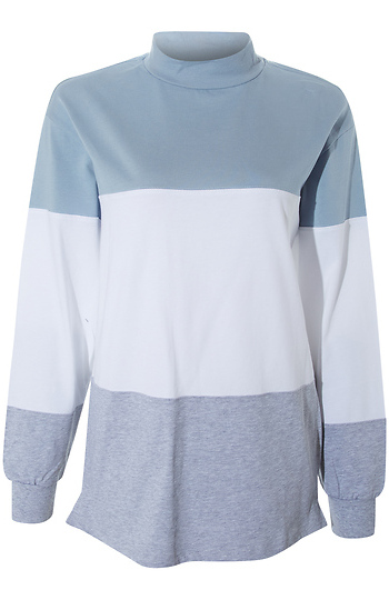 Velvet Heart Color Block Sweater Slide 1