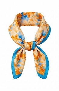 Watercolor Floral Scarf Slide 1