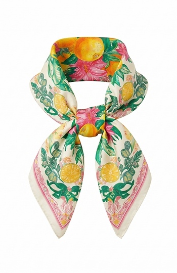 Lemons and Florals Scarf Slide 1