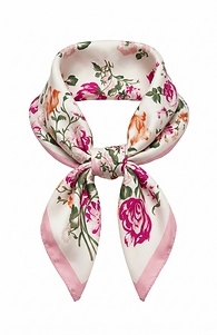 Pink Floral Scarf Slide 1