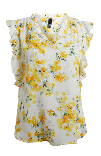 KUT from the Kloth Ruffle Sleeve Top Slide 1