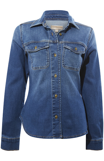 KUT from the Kloth Button Up Denim Shirt Slide 1