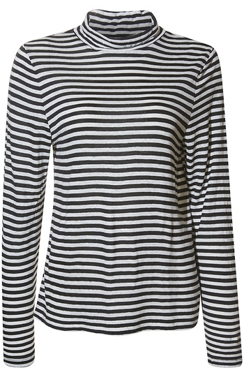 Velvet Heart Stripe Turtleneck Slide 1