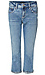 Silver Mid Rise Capri Denim Thumb 1