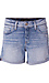 Silver Mid Rise Denim Short Thumb 1