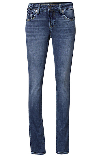 Mid Rise Straight Leg Denim Slide 1