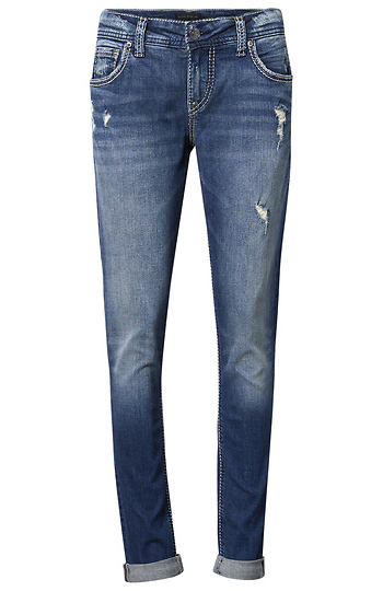Low Rise Skinny Leg Denim Slide 1