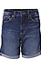 Silver High Rise Cuffed Long Short Thumb 1
