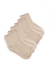 Claire Core Socks (Pack of 3) Beige Slide 1