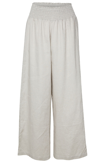 Smocked Waist Cropped Pant Slide 1