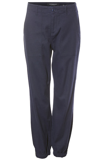 Liverpool Crop Utility Pant with Zip Hem Slide 1