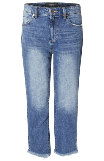 Liverpool High Rise Fray Hem Denim Slide 1