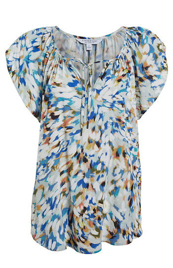 Liverpool Split Neck Printed Top Slide 1