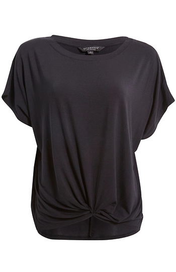Liverpool Front Twist Short Sleeve Top Slide 1
