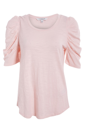 Liverpool Ruched Sleeve Tee Slide 1