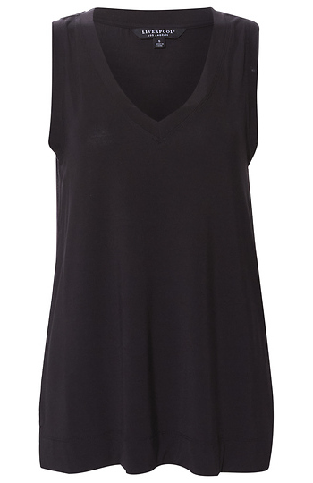 Liverpool Sleeveless V-Neck Top Slide 1