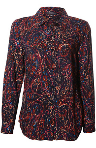 Liverpool Printed Button Up Blouse Slide 1
