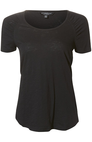 Liverpool Shirred Sleeve T-Shirt Slide 1