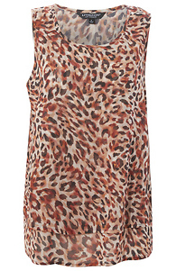 Liverpool Double Layered Sleeveless Top Slide 1