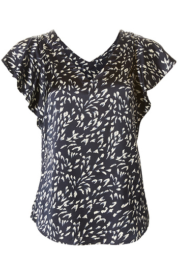 Liverpool Flutter Sleeve Top Slide 1