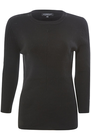 Liverpool Three Quarter Sleeve Sweater Top Slide 1