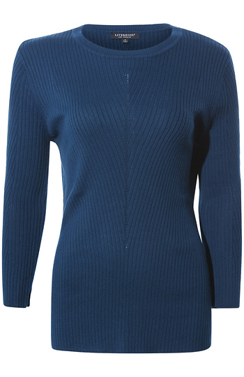 Liverpool Three Quarter Sleeve Sweater Top Slide 1
