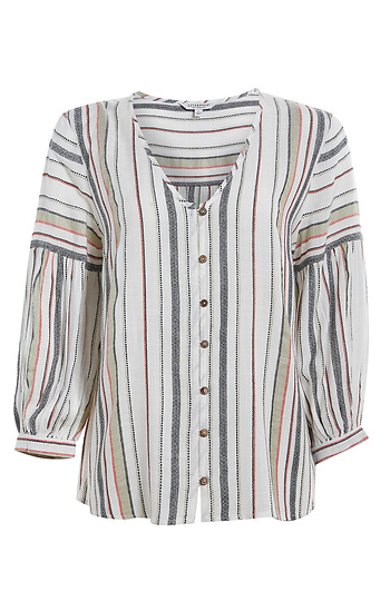 Liverpool Striped Button Front Shirt Slide 1