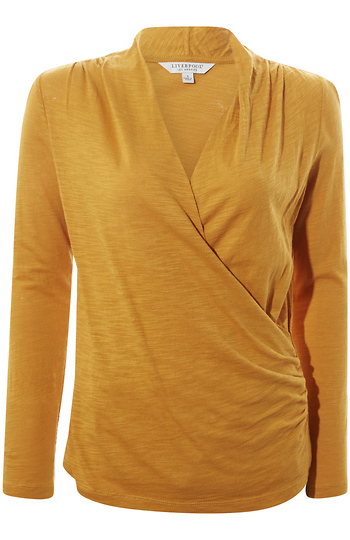 Liverpool Long Sleeve Wrap Top Slide 1