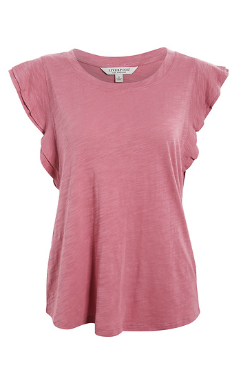 Liverpool Double Layered Flutter Short Sleeve Slide 1