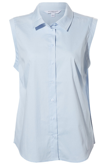 Liverpool Sleeveless Button Front Shirt Slide 1