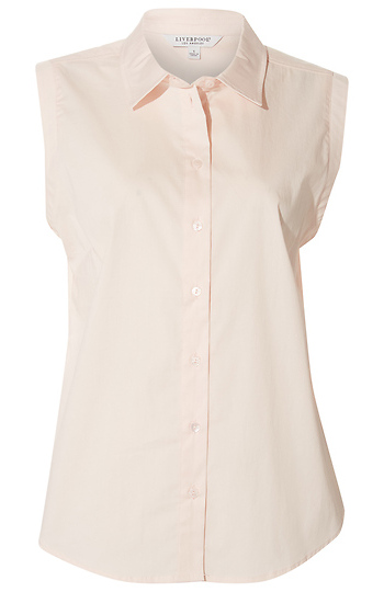 Liverpool Sleeveless Button Front Shirt Slide 1