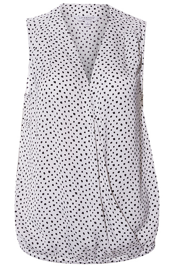 Liverpool Sleeveless Draped Front Top Slide 1