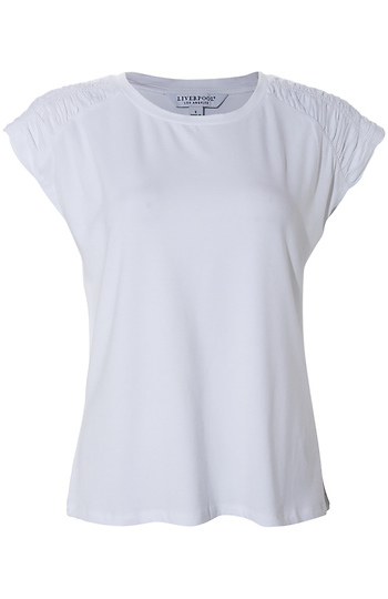 Liverpool Smocked Shoulder Raglan Top Slide 1