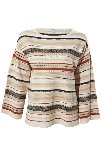 Liverpool Boat Neck Textured Sweater Slide 1