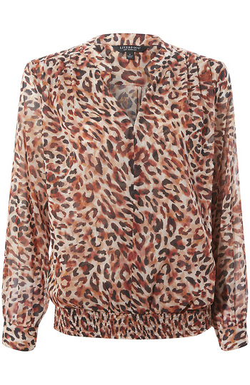 Liverpool Animal Print Blouse Slide 1