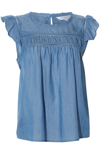 Liverpool Flutter Sleeve Top Slide 1