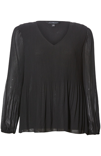 Liverpool Long Sleeve Pleated Blouse Slide 1