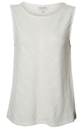 Liverpool Sleeveless Textured Top Slide 1