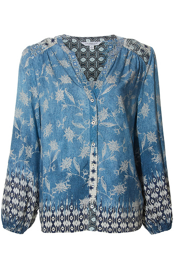 Liverpool Long Sleeve Printed Blouse Slide 1