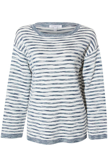 Liverpool Striped Boatneck Top Slide 1