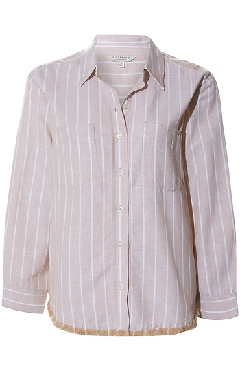 Liverpool Button Front Shirt w/ Fray Slide 1