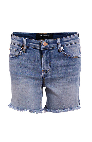 Liverpool Mid Rise Fray Hem Short Slide 1