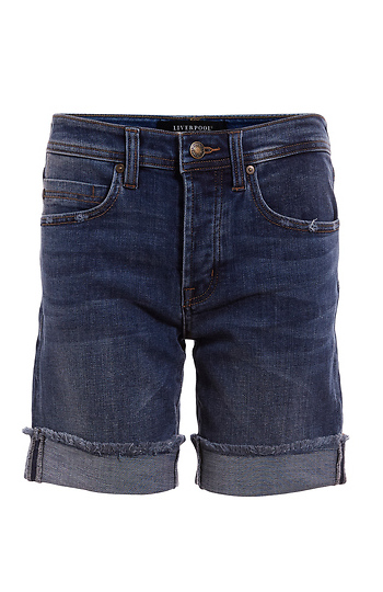 Liverpool Frayed Denim Short Slide 1