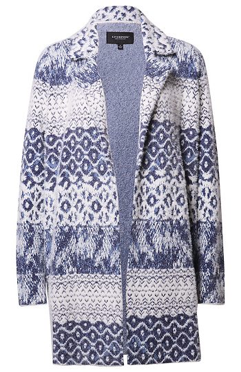 Liverpool Printed Sweater Coat Slide 1