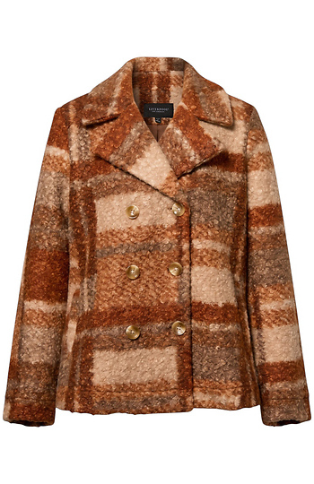 Petite Liverpool Plaid Coat Slide 1