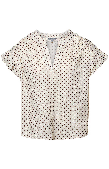 Petite Wit & Wisdom Polka Dot Blouse Slide 1